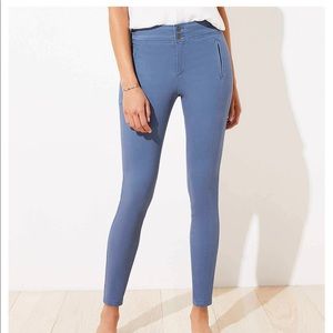 High Waist Skinny Sateen Pants
